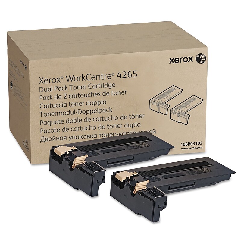 Xerox 106R03102 Black Extra High Yield Toner Cartridge, 2/Pack image 1