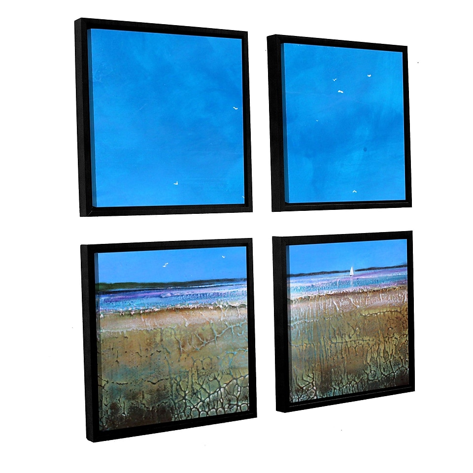 ArtWall Blue Sky Day 4 Piece Canvas Square Set 48 x 48 Floater Framed (0gro005e4848f)