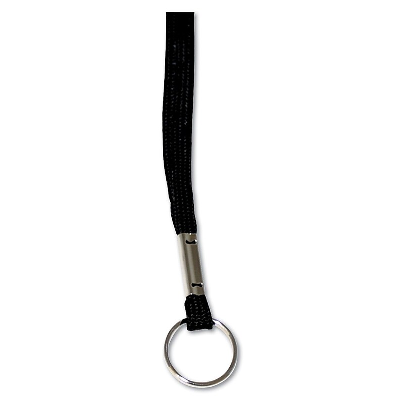 Advantus 36" Deluxe Neck Lanyard, Ring Style, Black, 24/Box (AVT75423) image 1