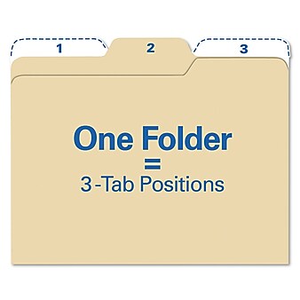 Find It™ All Tab File Folders, Letter, Manila, 80/Pack (FT07046)