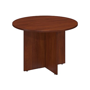 table conference round wood bush business base hansen cherry staples westfield furniture