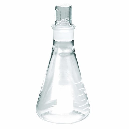 Pyrex Narrow Mouth Erlenmeyer Flask with Stopper, 125ml | Staples