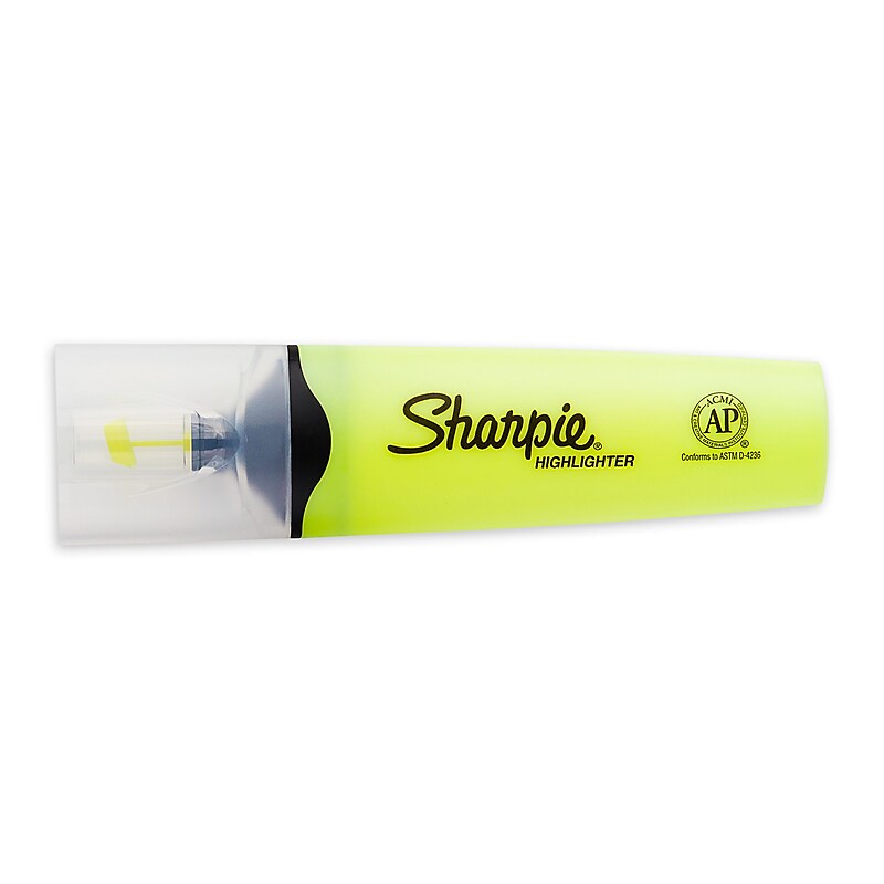 Sharpie Clear View Tank Highlighter, Chisel Tip, Yellow, Dozen (2128227/1897847) image 1