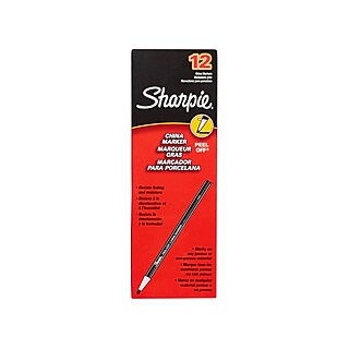 Sharpie Peel-Off China Marker, White, Dozen (02060 | Staples
