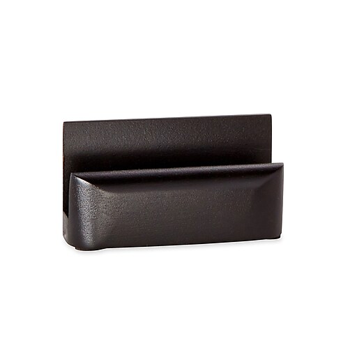 Shop Staples For Wood Tones™ Black Finish Business Card Holder