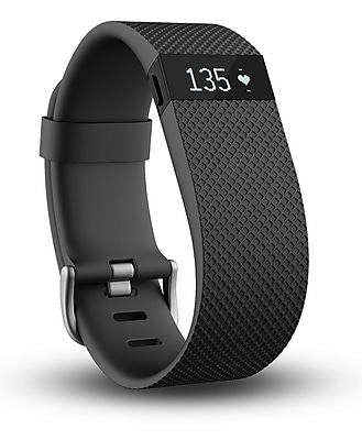 Fitbit ChargeHR Heart Rate Activity Wristband, Small, Black (FB405BKSS)