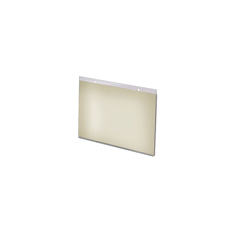 Azar Sign Holder, 8.5" x 5.5'", Vertical, Clear Acrylic, 10/Pack (162727) image 1