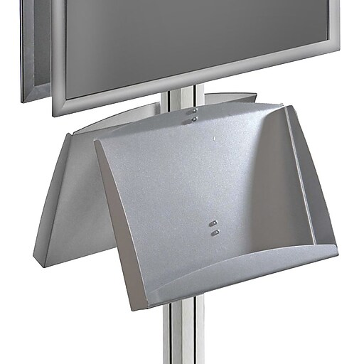 Azar Displays H Steel Brochure Shelf for Freestanding Unit Staples