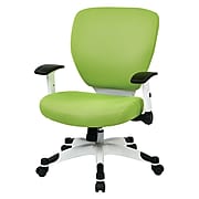 Office Star Space Seating Pulsar White Finish Frame Managers Chair Green Fabric At Staples