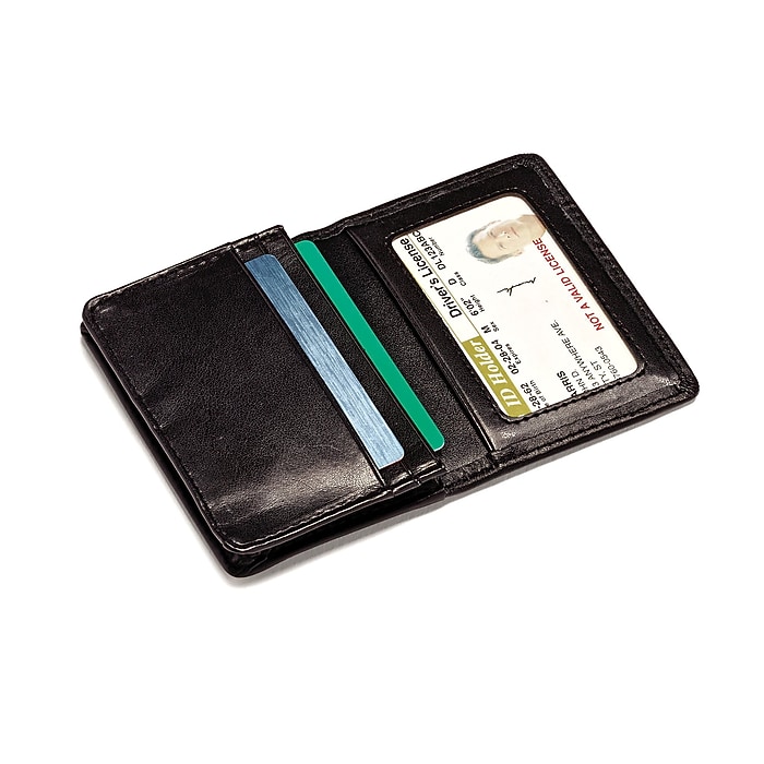 Samsonite Leather Business Card Holder, Black (44092-1041) | Staples