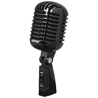 Pyle Classic Retro Vintage-Style Dynamic Vocal Microphone, Black (PDMICR42BK)