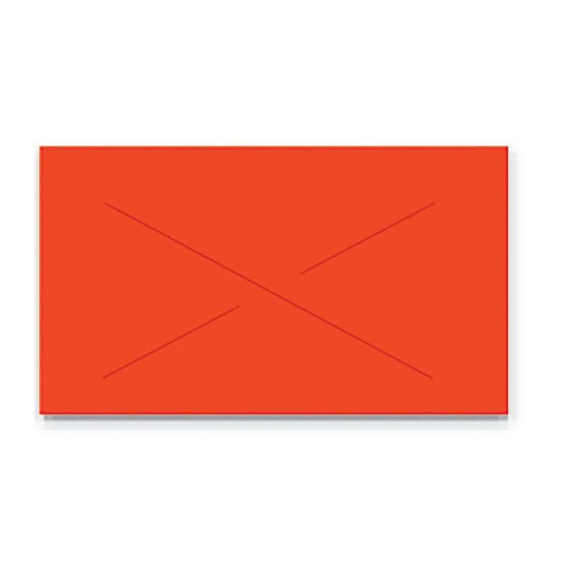 Garvey® Blank Label, Fluorescent Red, 12 mm x 22 mm, 11,000 Labels/Sleeve (GX2212) image 1