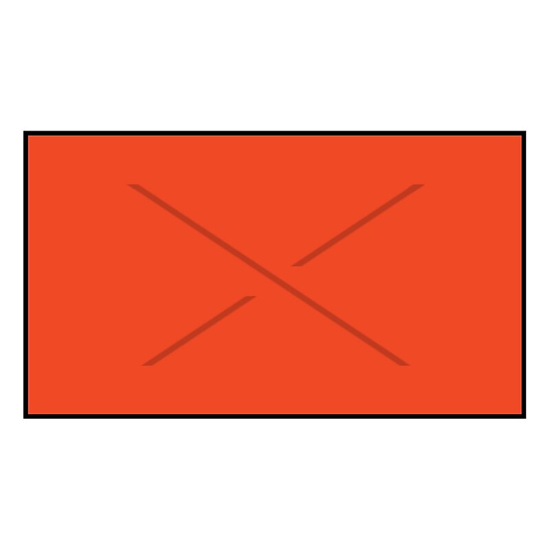 Garvey® Blank Label, Fluorescent Red, 19 mm x 37 mm, 4000 Labels/Sleeve (GX3719) image 1