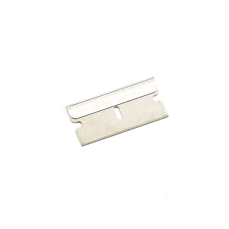 Garvey Heavy-Duty Single-Edge Cutter Blade for Jiffi-Cutter and Window Scraper, Silver, 100/Pack (CUT-40474) image 1