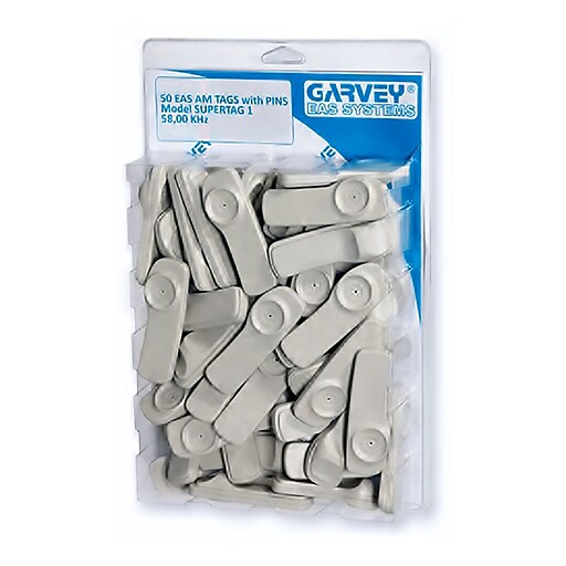 Garvey® AM Security Hard Tag, Plastic, Clear, 50/Pack (EAS40000) at