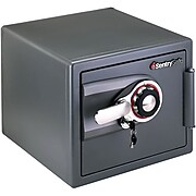 Sentry Home Fire-Safe Safe 3 Number Combination Lock .8 cu. ft. capacity, Gunmetal Gray, 12 9/16"W x 11 1/2"D x 9 5/8"H
