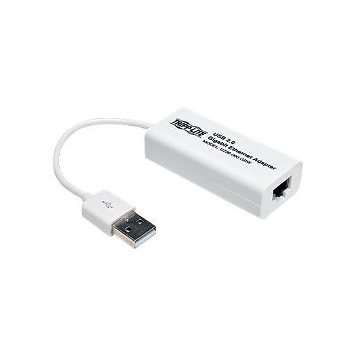 Tripp Lite U236000GBW USB 2.0 HiSpeed to Gigabit Network Adapter Staples