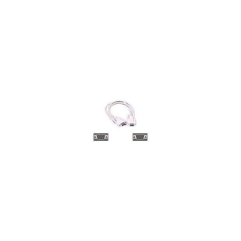 C2G 03044 6' DB9 to DB9 Female/Female Null Modem Cable, Beige image 1