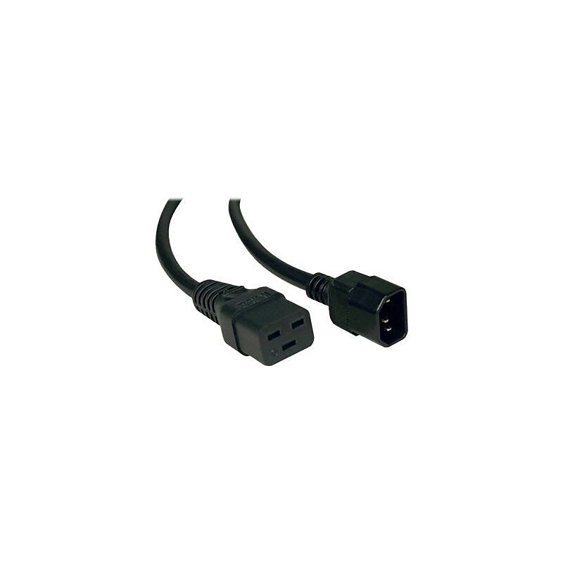 Tripp Lite 2' Extension Cord, 14 AWG, Black (P047-002) image 1
