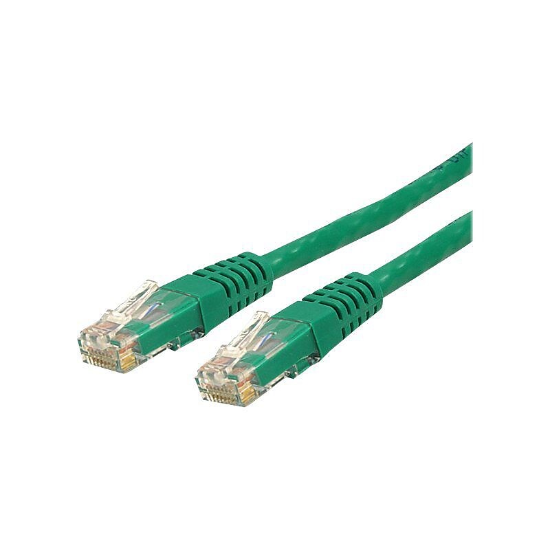 StarTech C6PATCH5GN 5ft Cat 6 Green Molded RJ45 UTP Gigabit Patch Cable, 5ft Patch Cord image 1