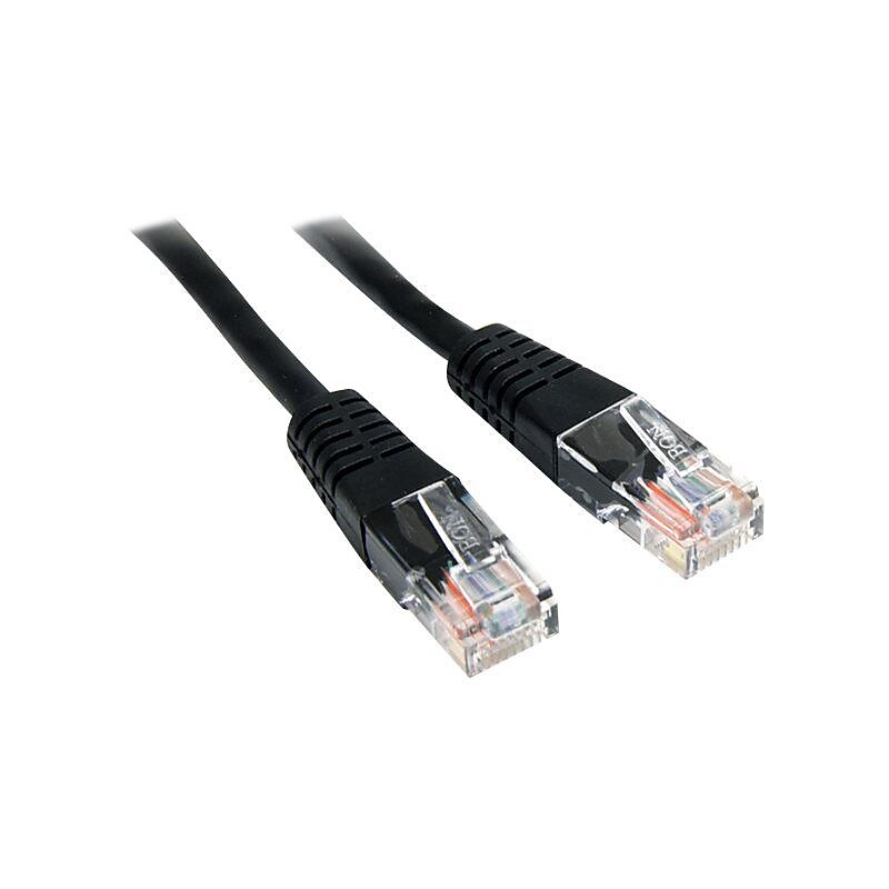 StarTech 15' CAT-5e Black Molded RJ45 UTP Patch Cable image 1