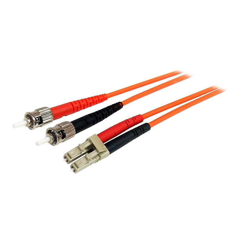 StarTech FIBLCST1 1m Multimode 62.5/125 Duplex Fiber Patch Cable LC to ST image 1
