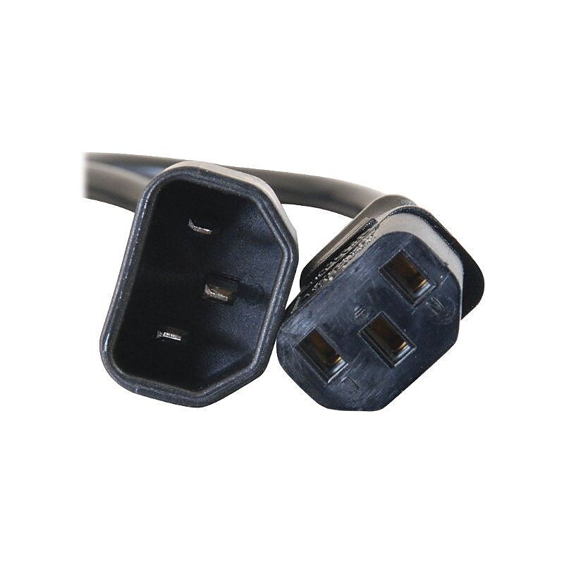 C2G ® 4' IEC320C14/IEC320C13 Male/Female Computer Power Extension Cord, Black (29917) image 1