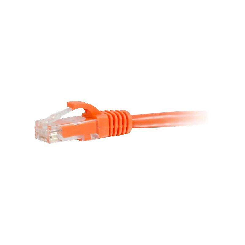 C2G ® 27813 10' RJ-45 Male/Male Cat6 Snagless Unshielded Ethernet Network Patch Cable, Orange image 1