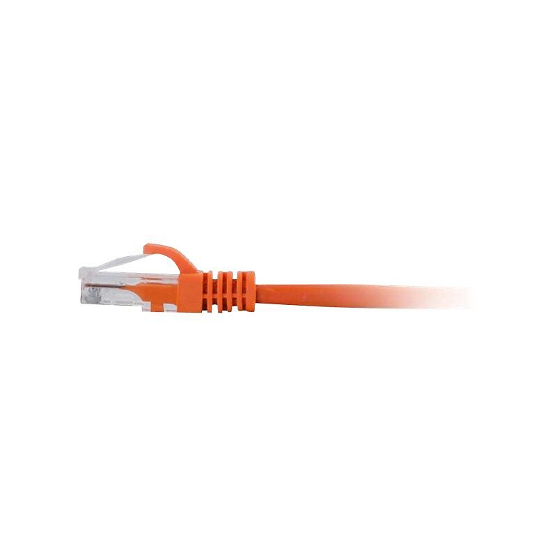 C2G ® 27810 1' RJ-45 Male/Male Cat6 Snagless Unshielded Ethernet Network Patch Cable, Orange image 1