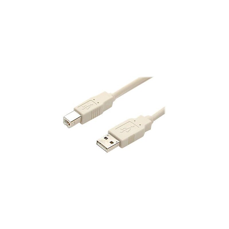 StarTech 6ft A to B USB 2.0 Cable, M/M, Beige (USBFAB_6) image 1