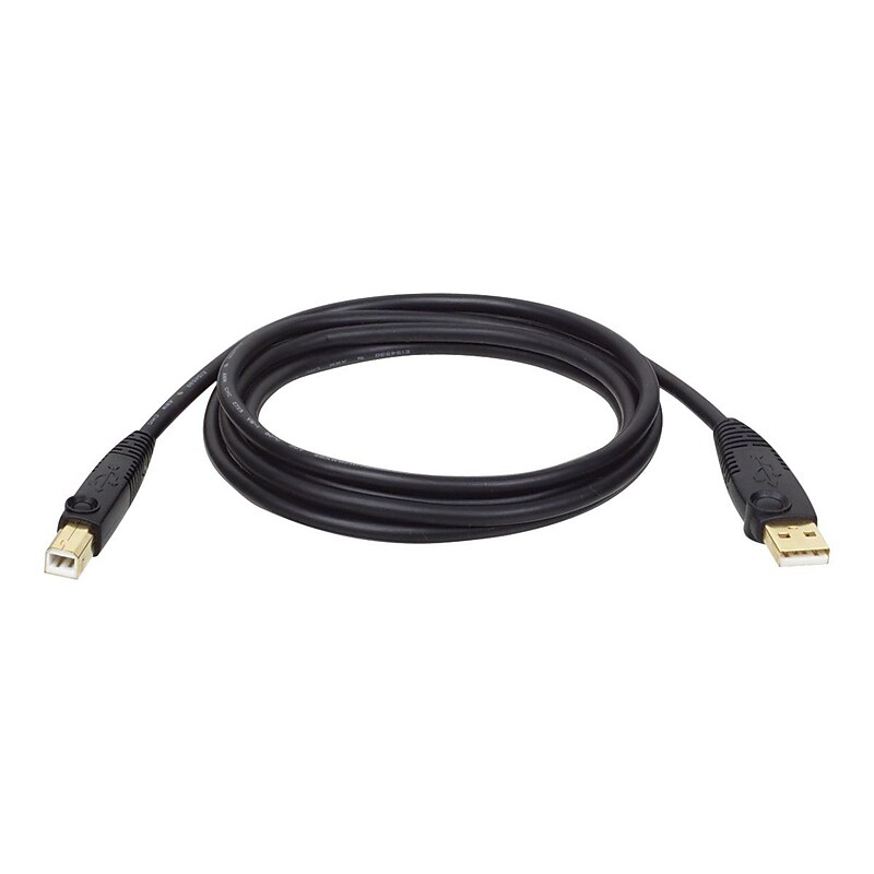 Tripp Lite 10' USB A to USB B Cable, Male to Male, Black (U022-010) image 1
