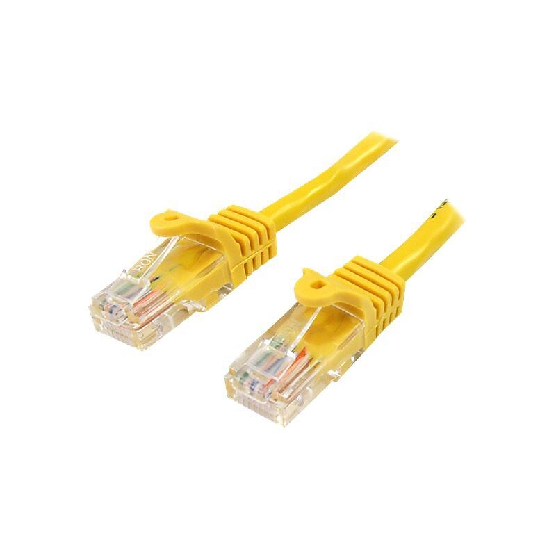 StarTech 45PATCH15YL Cat5e Patch Cable with Snagless RJ45 Connectors, 15ft, Yellow image 1
