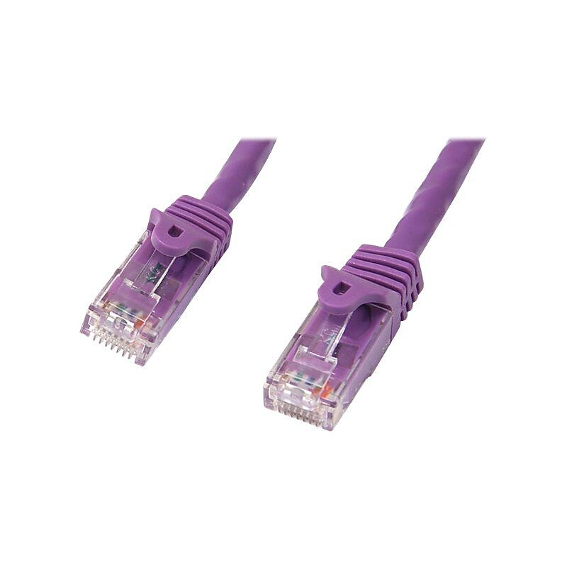 StarTech N6PATCH3PL Cat6 Patch Cable with Snagless RJ45 Connectors, 3ft, Purple image 1