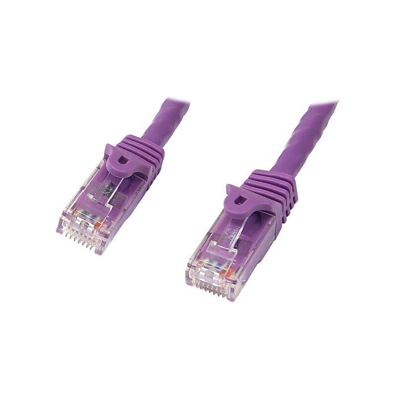 StarTech N6PATCH7PL Cat6 Patch Cable with Snagless RJ45 Connectors, 7ft, Purple image 1