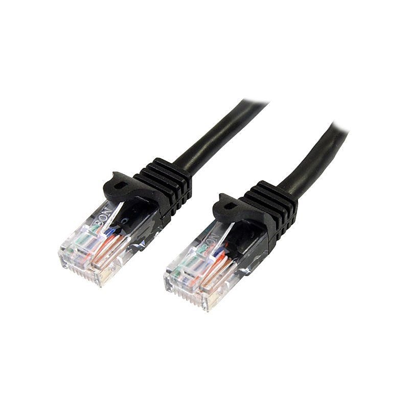StarTech 45PATCH10BK Cat5e Patch Cable with Snagless RJ45 Connectors, 10 ft, Black image 1