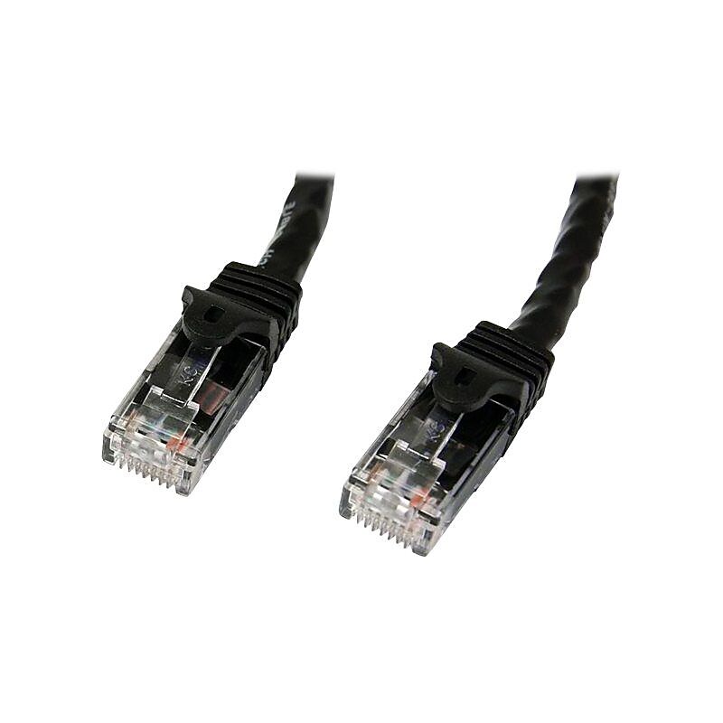 StarTech N6PATCH3BK Cat6 Patch Cable with Snagless RJ45 Connectors, 3ft, Black image 1