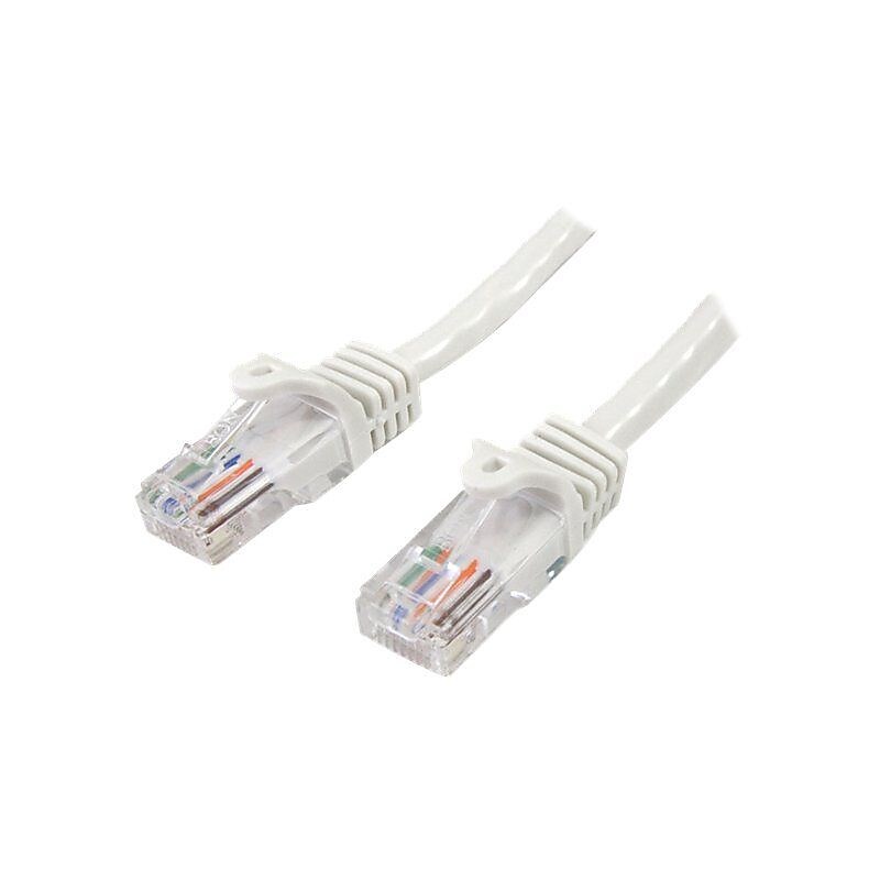 StarTech 45PATCH15WH Cat5e Patch Cable with Snagless RJ45 Connectors, 15ft, White image 1