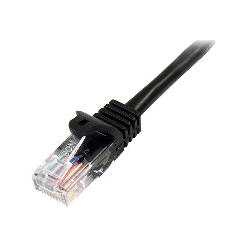StarTech 45PATCH6BK Cat5e Patch Cable with Snagless RJ45 Connectors, 6 ft, Black image 1