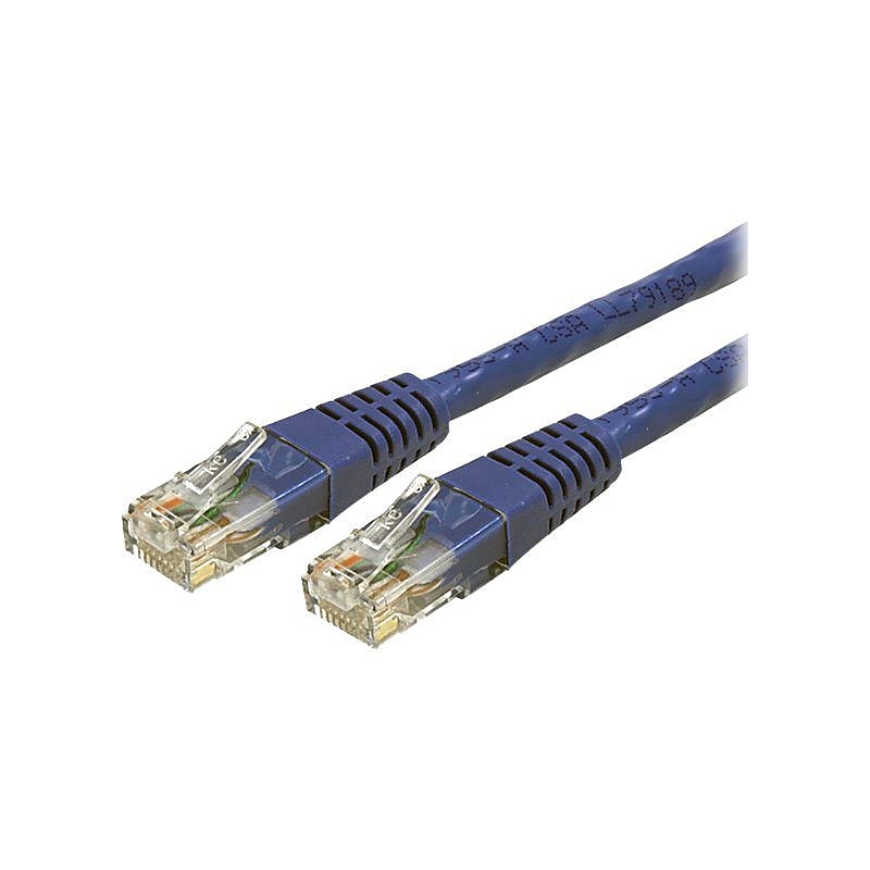 StarTech C6PATCH2BL 2ft Cat-6 Blue Molded RJ45 UTP Gigabit Cat-6 Patch Cable image 1