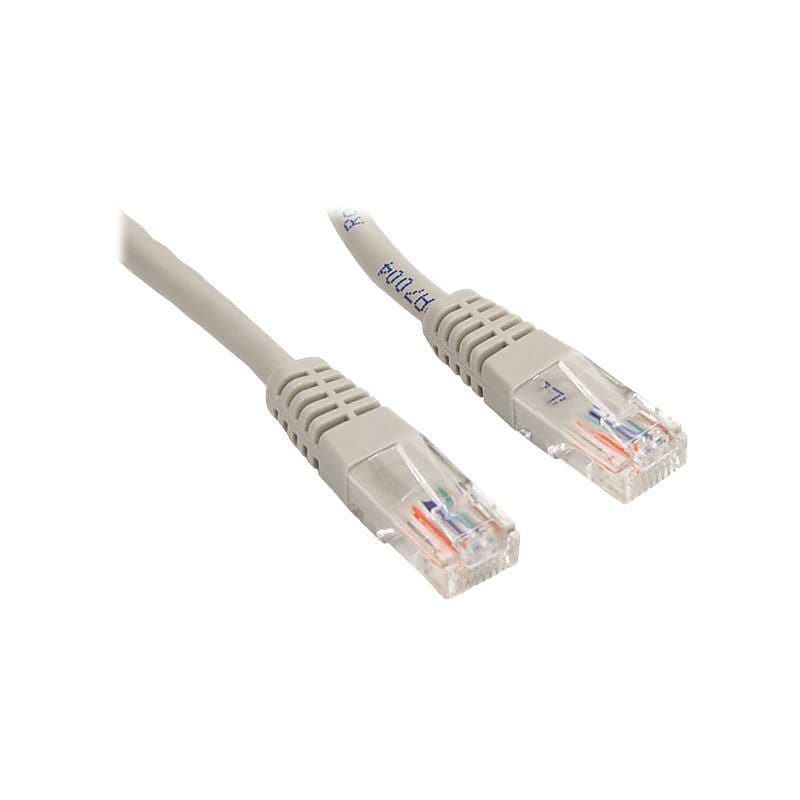 StarTech® 5 ft Cat5e Gray Molded RJ45 UTP Cat 5e Patch Cable - 5ft Patch Cord image 1