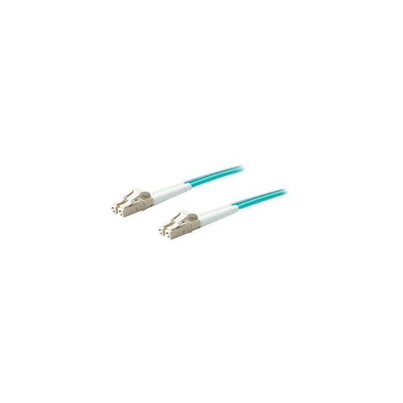 AddOn® ADD-LC-LC-3M5OM4 9.84' Fiber Optic Patch Cable, Aqua image 1