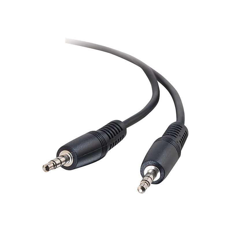 C2G 40413 6' 3.5mm Stereo Male/Female Audio Cable, Black image 1