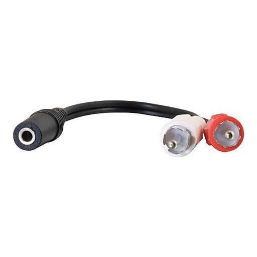 C2G 6" Value Series One 3.5mm Stereo Female To Two RCA Stereo Male Y