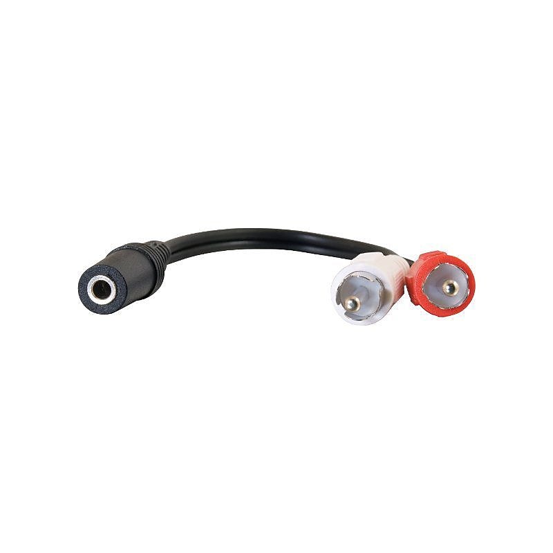 C2G 6" Value Series One 3.5mm Stereo Female To Two RCA Stereo Male Y-Cable image 1