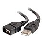 C2G USB 2.0 A Male to A Female Extension Cable for Laptops and Mobile Devices, 6.6 ft., Black~#|#~m002365703_sc7