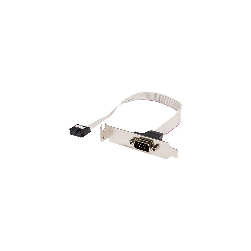 StarTech PLATE9MLP 9-Pin Serial Male to 10-Pin Motherboard Header LP Slot Plate image 1