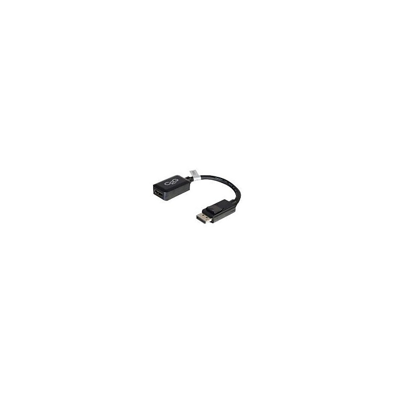 C2G 54322 8" DisplayPort to HDMI Male/Female Converter Adapter, Black image 1