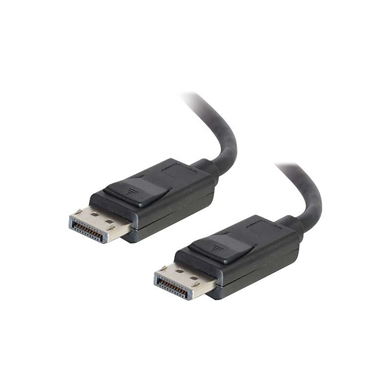 C2G 54402 10' DisplayPort Male/Male Cable with Latches, Black image 1