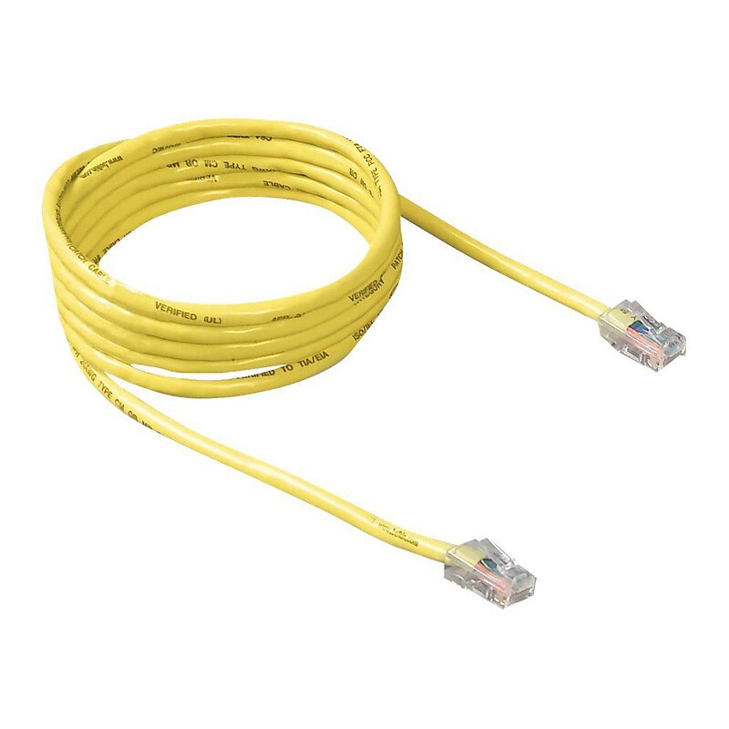 Belkin® 3' Cat5e RJ-45 Male/Male Snagless Patch Cable, Yellow image 1
