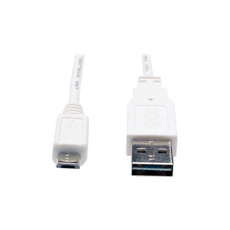 Tripp Lite 3ft USB 2.0 Universal Reversible Cable A to 5Pin Micro B image 1
